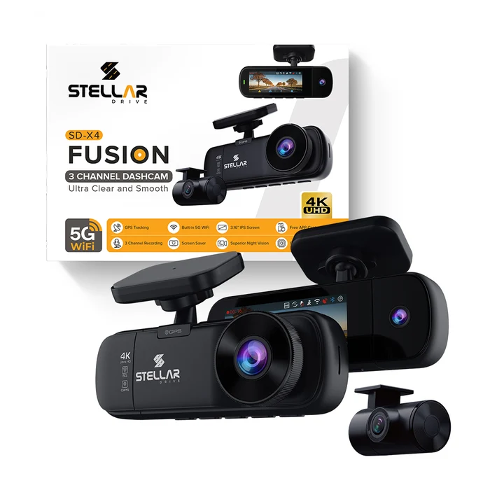 SD-X4 Fusion | 5G Wifi | 3 channel dashcam | 4K ( STELLAR )