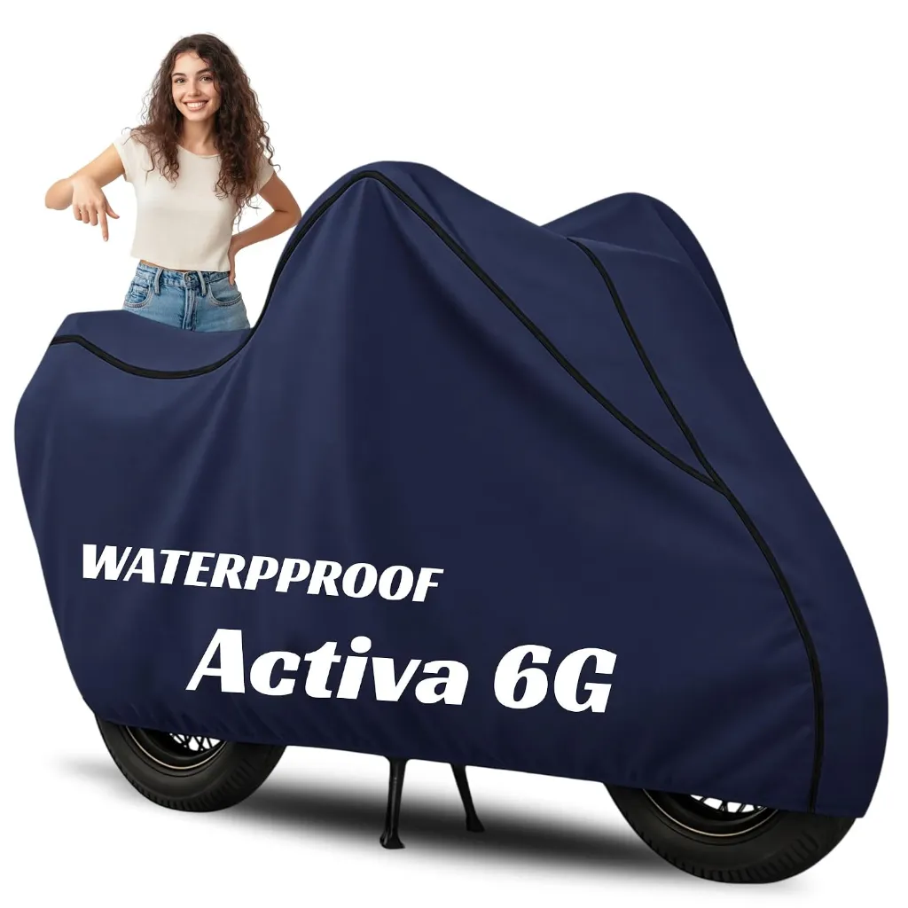 100% Waterproof Activa 6g Bike Cover | Polyester (Blue)