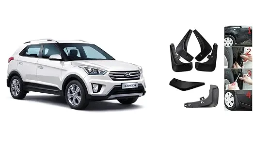 Car Mud Guards/Mud Flaps | Durable Splash Protection for Front & Rear Wheels | All-Weather Vehicle Accessory
