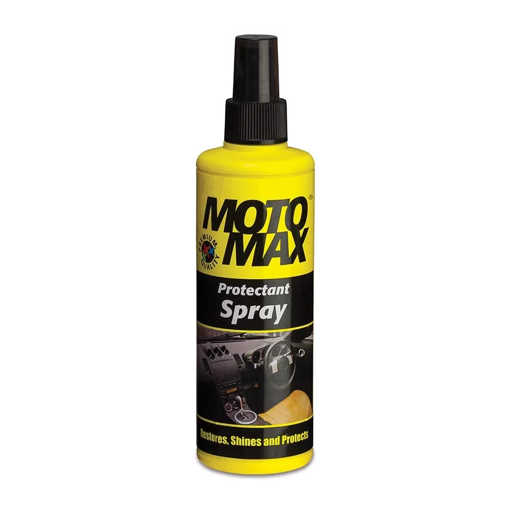 Motomax Protectant Spray (100 ml)| Repels dust, pollutants| Protect, Restore faded vinyl, plastic, leather, dashboard, rubber, tyres of Cars, Bikes, Motorcycles & Scooty| Provides long lasting shine ( MOTOMAX )