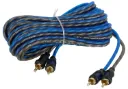 HAMAAN HMRC-5 RCA 2-Channel Twisted 2-Male to 2-Male RCA Audio Cable - 5 Meter (blue and grey) ( HAMAAN )