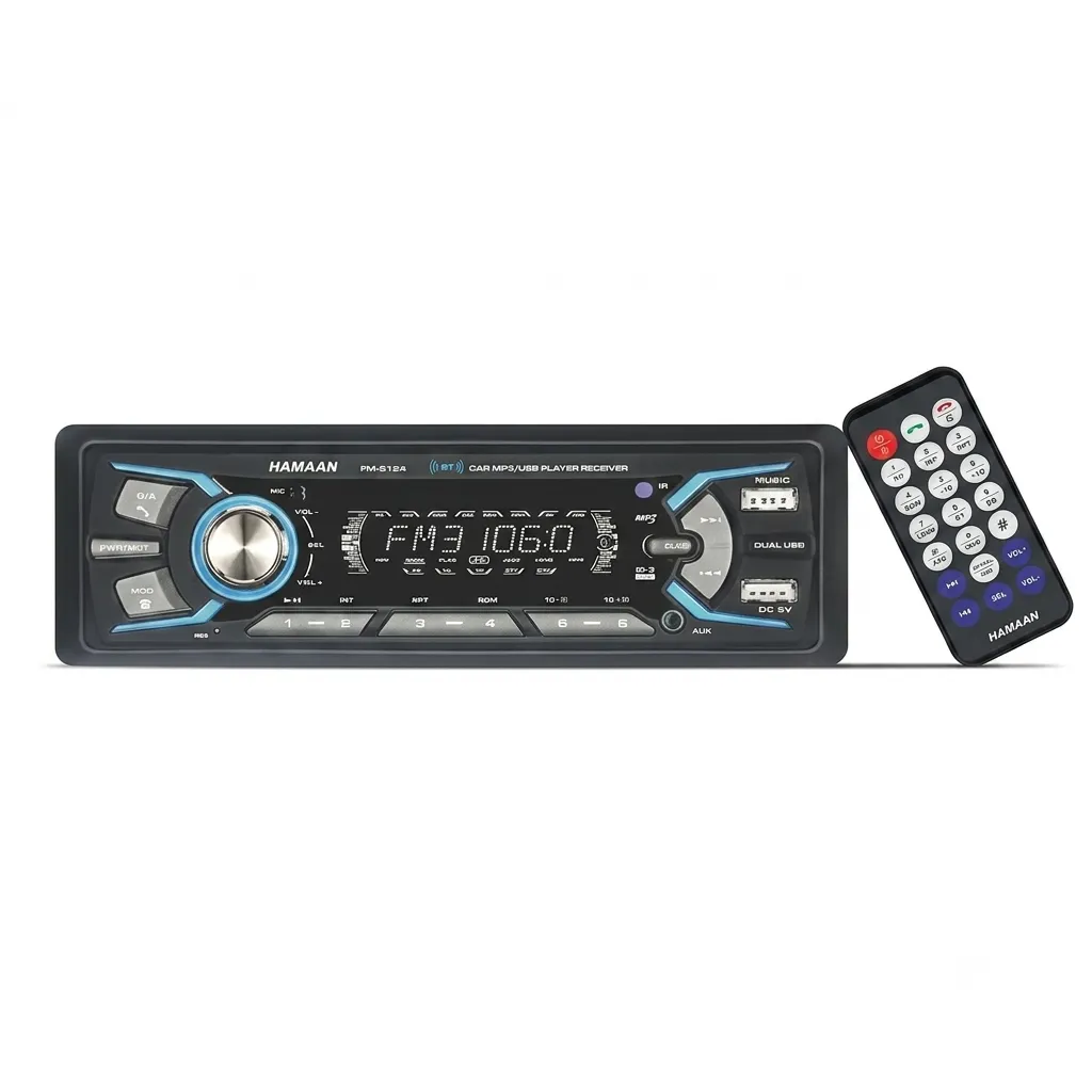 Hamaan HMFM-5124 Universal Fit Car Stereo 4x50 watts FM/Dual USB Port (Music & Charging ( HAMAAN )