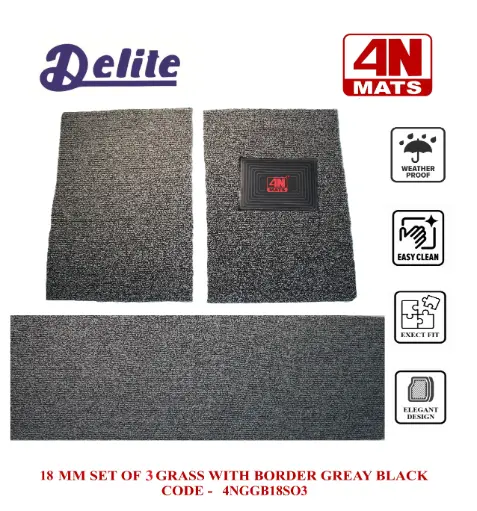 18 MM UNIVERSAL GRASS SET OF 3 GREY BLACK