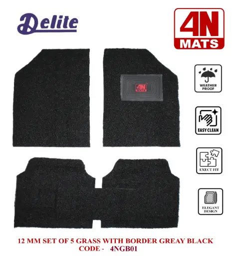 4N 12 MM GRASS SET OF 5 ( BLACK )